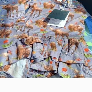 Moose Print Pajama Set